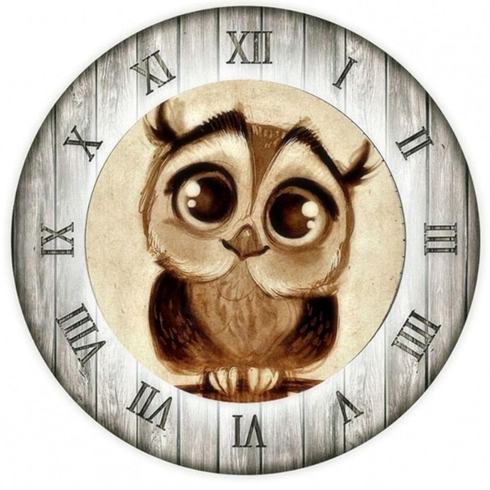 Cross Stitch Kit DIY Diamond Embroidery Owl clock Diamond Painting Mosaic Home Decor 30X30CM