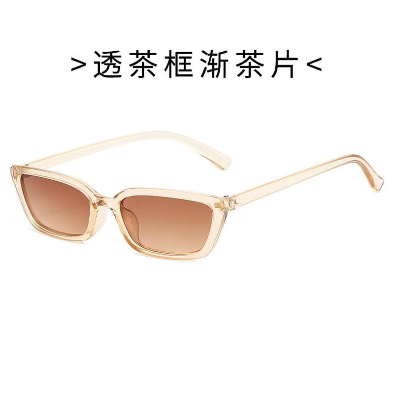 Retro Small Cat Eyes Sunglasses Fashion Square Frame Punk Sun Protection Eyewears for Women Men