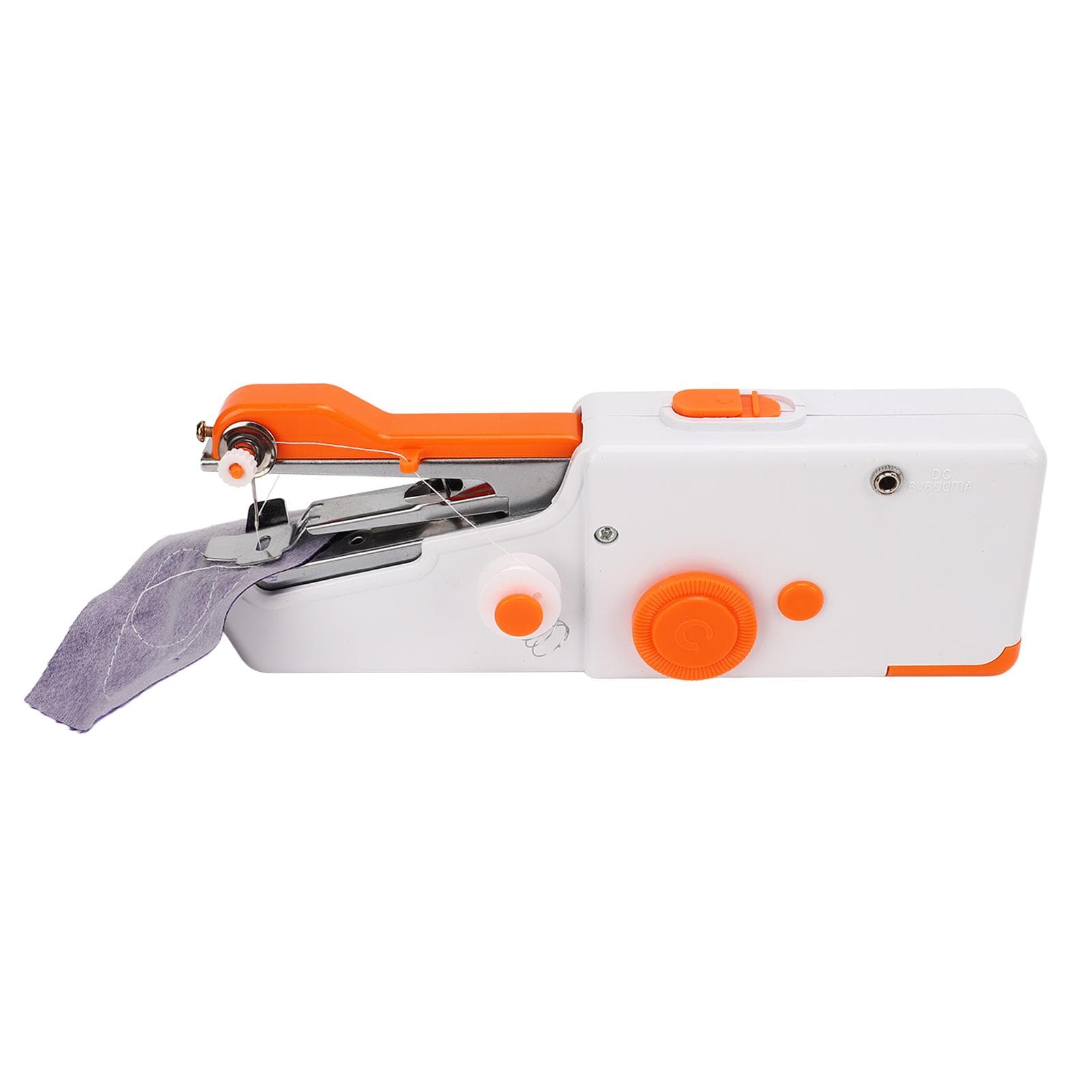Handheld Sewing Machine Orange Portable Mini DIY Ergonomic Handle Electric Sewing Machine for white