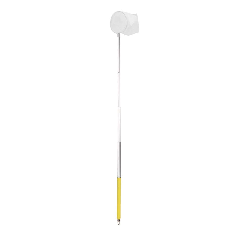 Retractable Aquarium Fish Tanks Catch Net Stainless Steel Portable Shrimp Fishing NetYellow Round yellow
