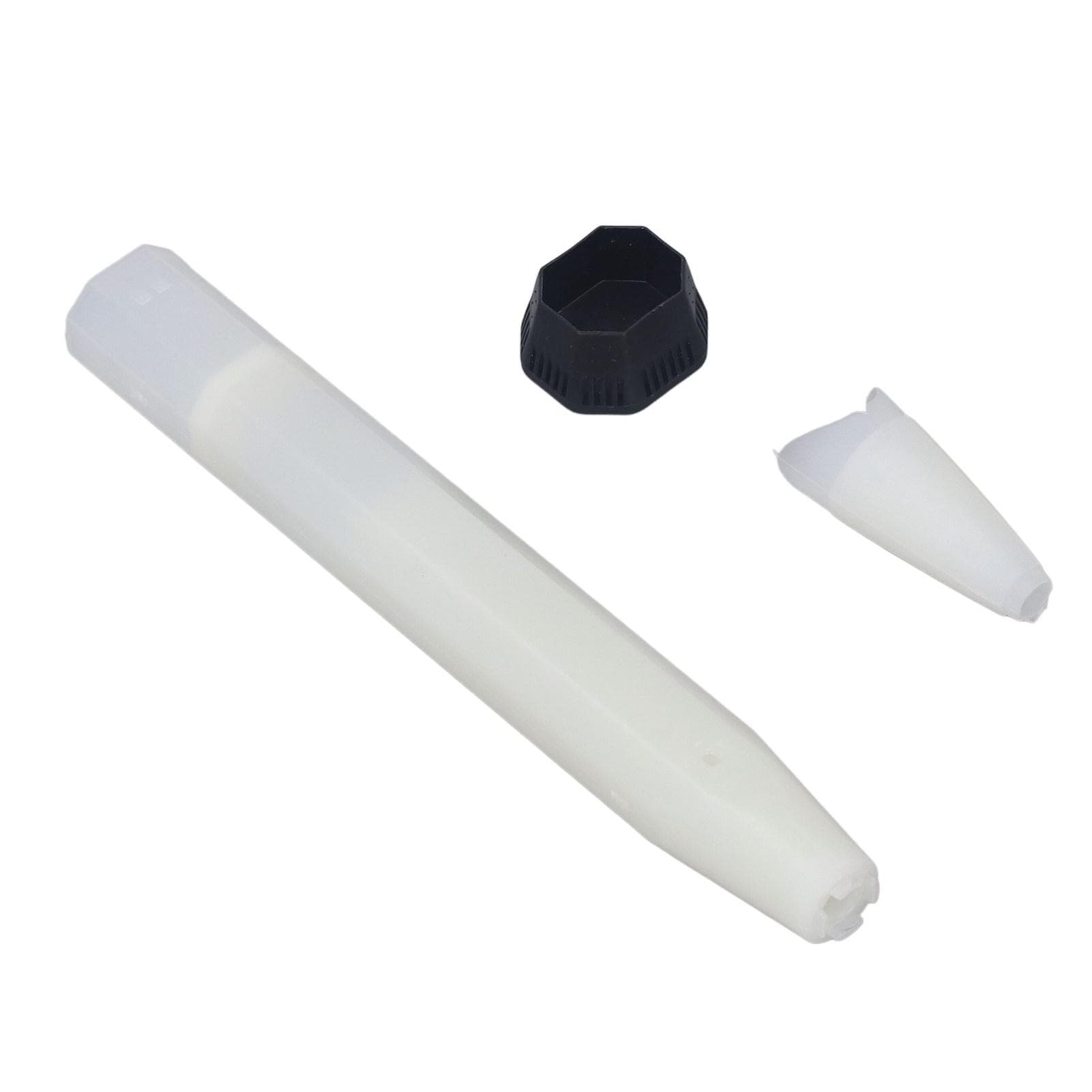Removable Badminton Bat Handle Nylon Fiber Racket Floating Shockproof Grip Handle Kit White