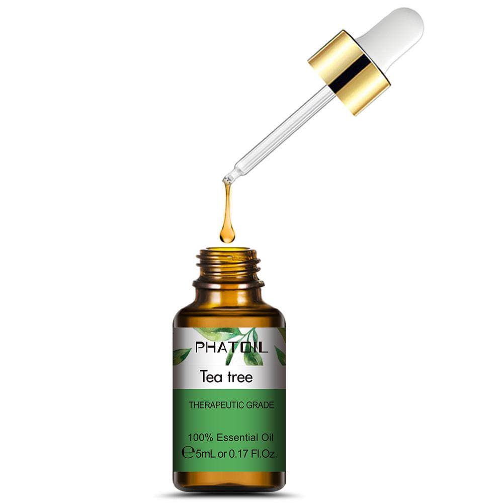 PHATOIL 5ML/10ML/30ML/100ML Tea Tree Plant Essential Oil for Spa Massage Facial Saunas Humidifiers Air Purifier Shrink Skin Pores Tea Tree Oil 1 PC