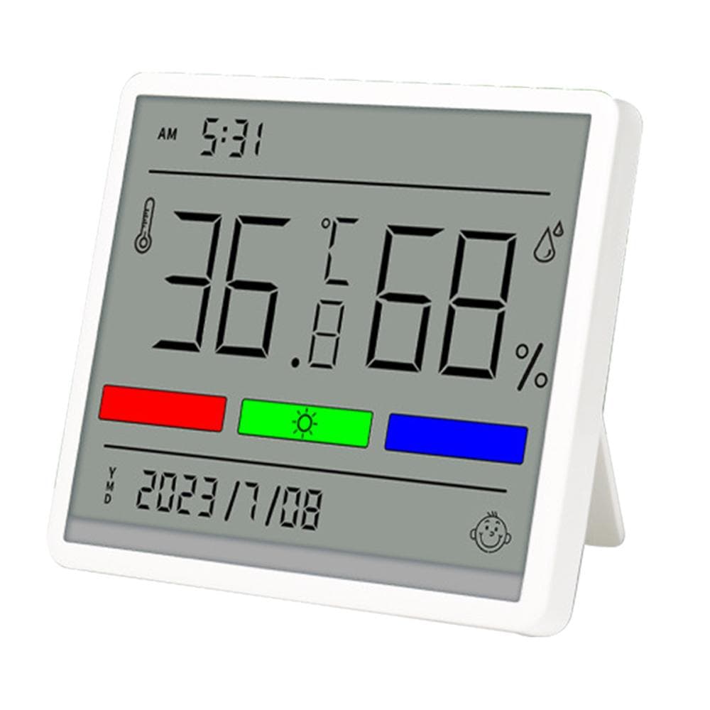 Digital Indoor Thermometer Hygrometer Home Accurate LCD Temperature Humidity Gauge Monitor with white