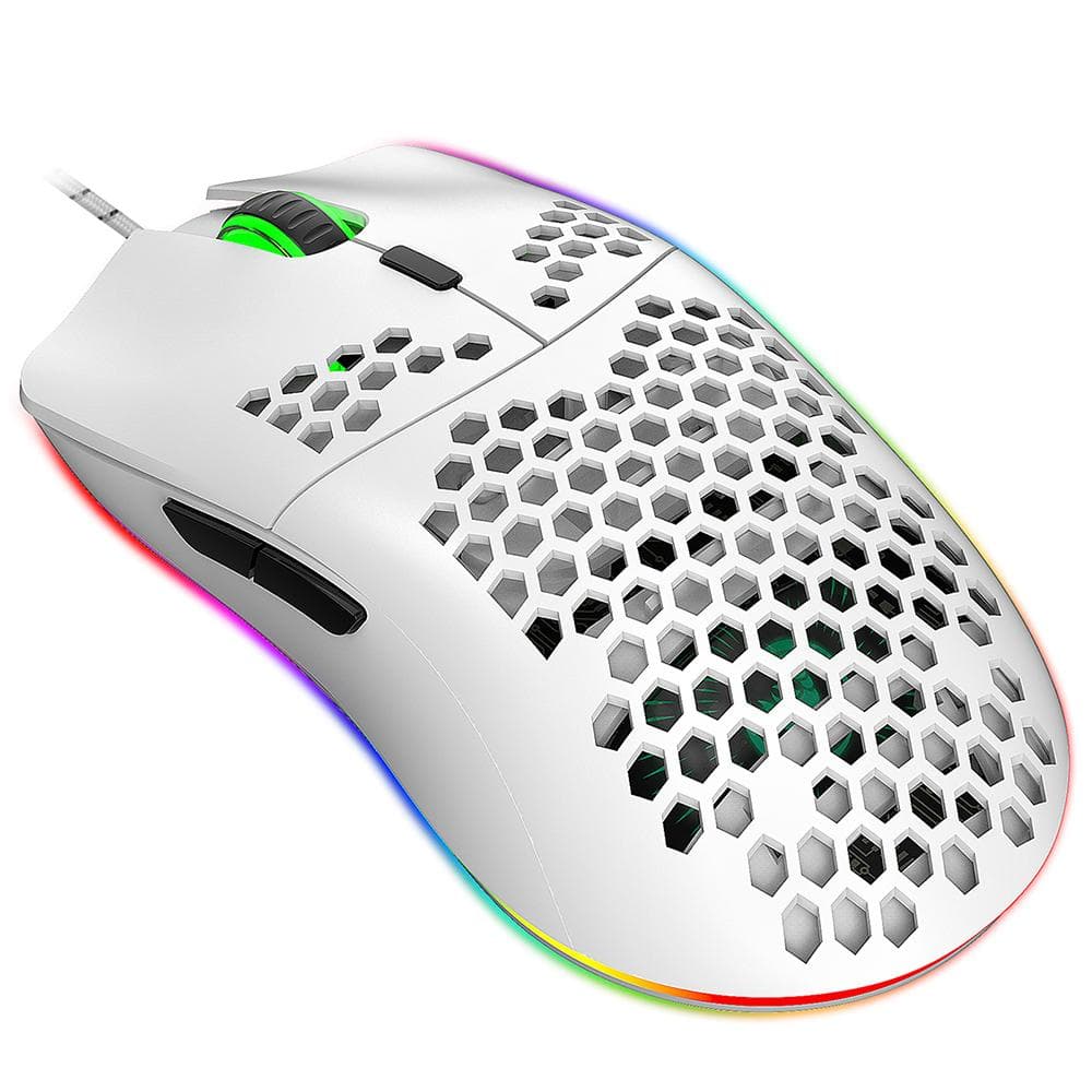 HXSJ J900 USB Wired Gaming Mouse RGB Gaming Mouse with Six Adjustable DPI Ergonomic Design for white