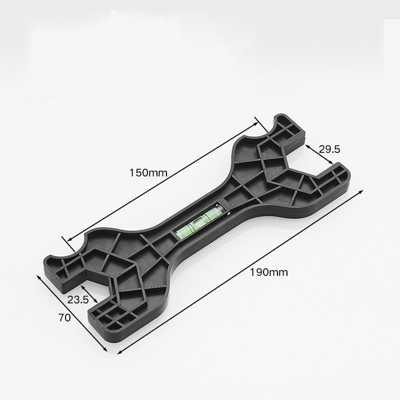 Multifunctional Dual Headed Wrench with Level Manual Tap Spanner Repair Plumbing Tools for Household Faucet Pipe Hand Tools black