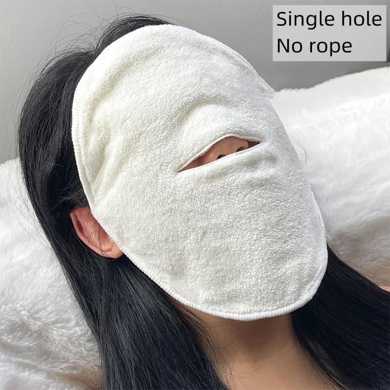 Facial Towel White Moisturizing and Hydrating Beauty Salon and Cold Hot Compress Mask Thickened Coral Fleece Face Towel