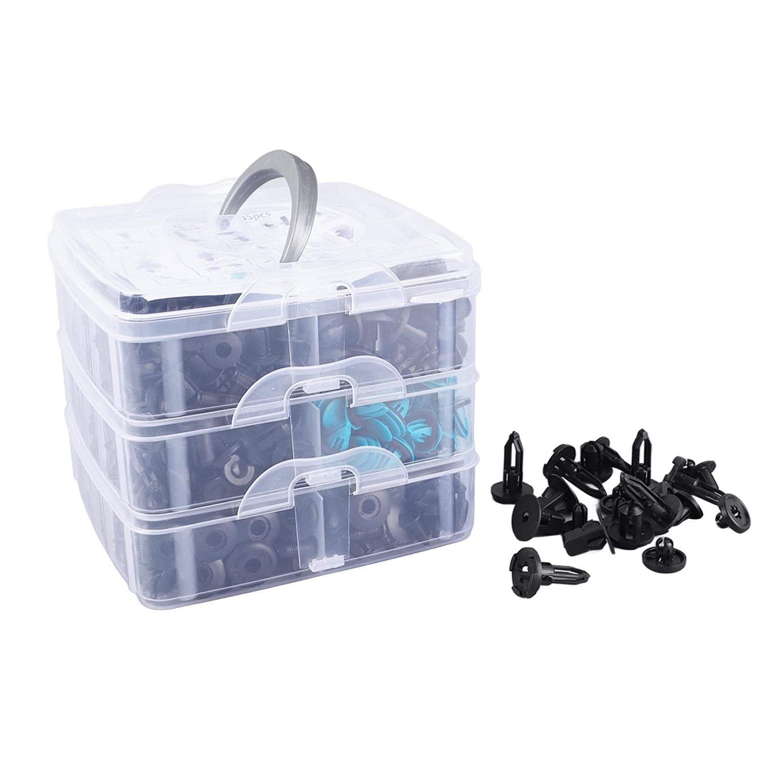 635pcs Car Bumper Retainer Clips Door Panel Mudguard Rivets Kit with Fasteners Remover