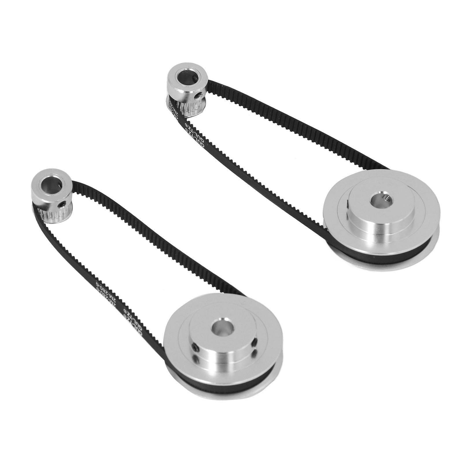 Timing Pulley Set 20 Teeth 60 Teeth Aluminum Synchronous Wheel with 280mm Length 6mm Width Timing