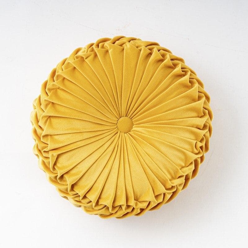 Pumpkin Velvet Pillow Cushion Creative Sofa Pillows Floor Cushion Cover Solid Color Luxury Home Hotel Pillows yellow