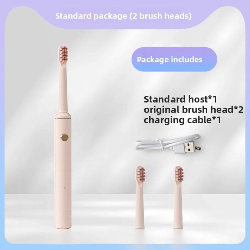 Electric Toothbrush Adult Couple Level 8 Waterproof Soft Hair Portable Travel Electric Toothbrush 2 Brushes