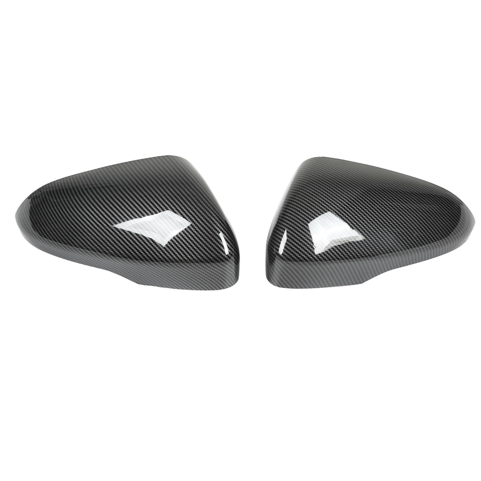 2pcs Door Mirror Cap Left Right Carbon Fiber Style Replacement for Ford Fusion 2013 and Up