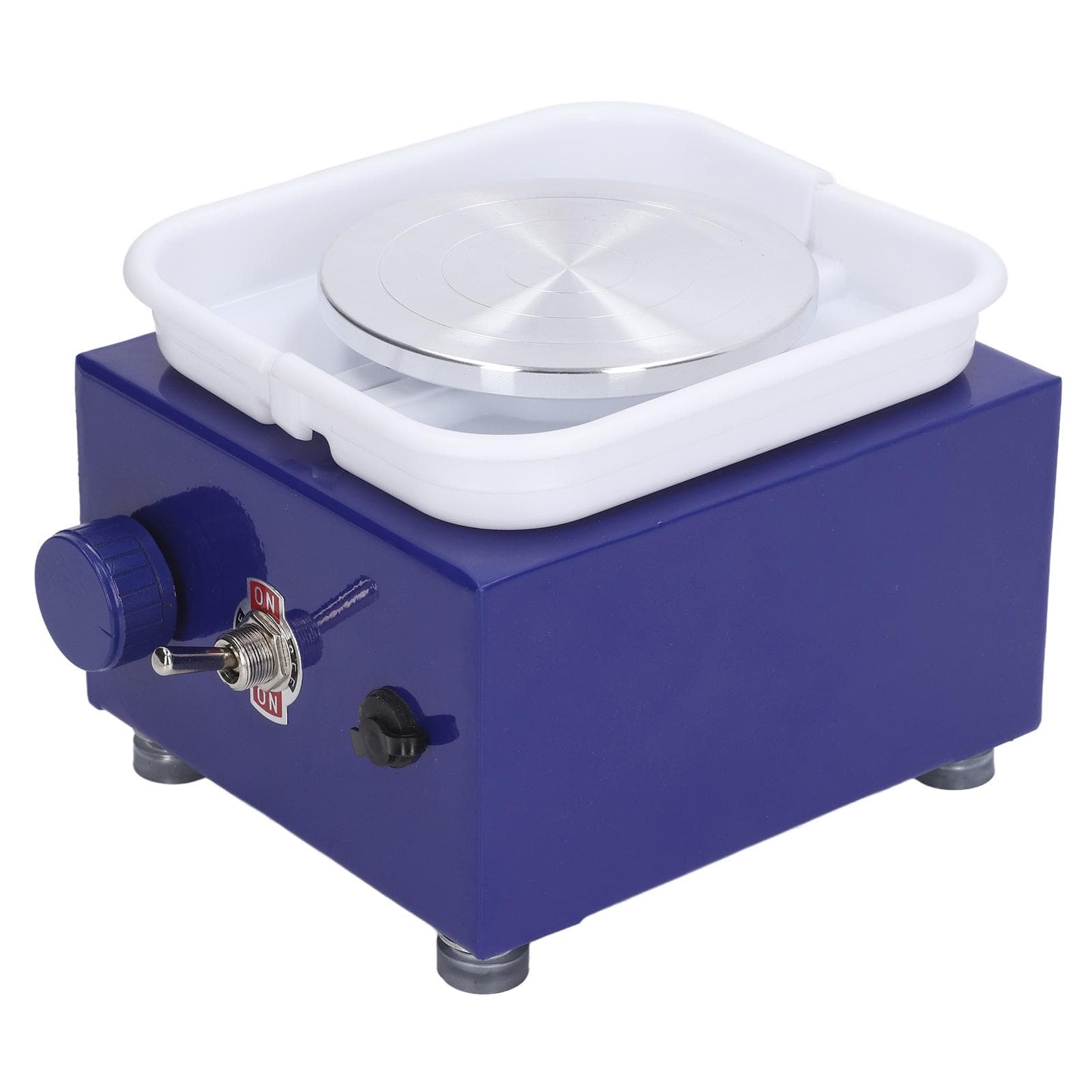 Mini Pottery Wheel Bright Color Compact Structure Easy Operation Rustproof Stable Highly Durable UK PLUG