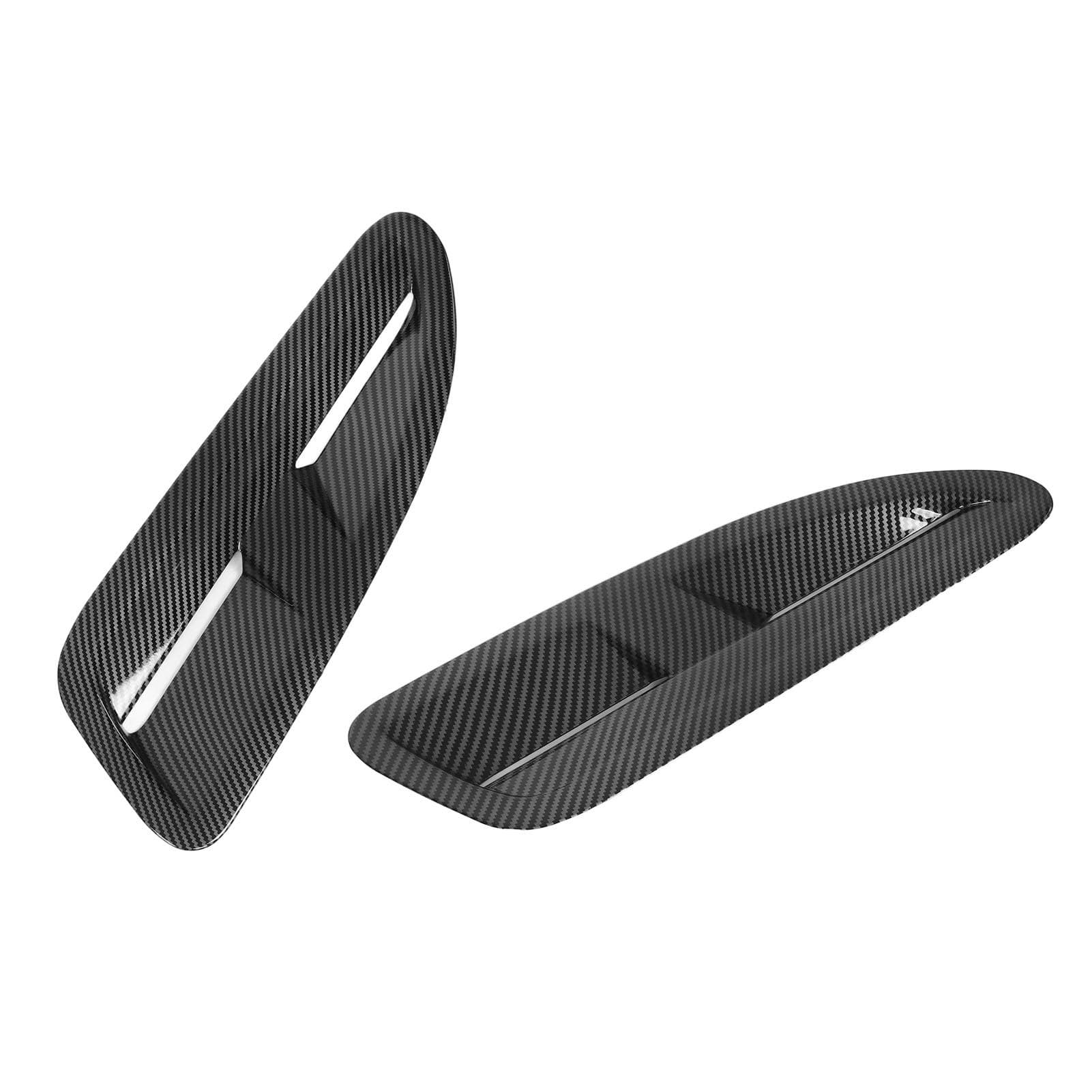 2pcs Hood Vent Trim Carbon Fiber Color Bonnet Air Outlet Cover Replacement for Jaguar XK8 XKR