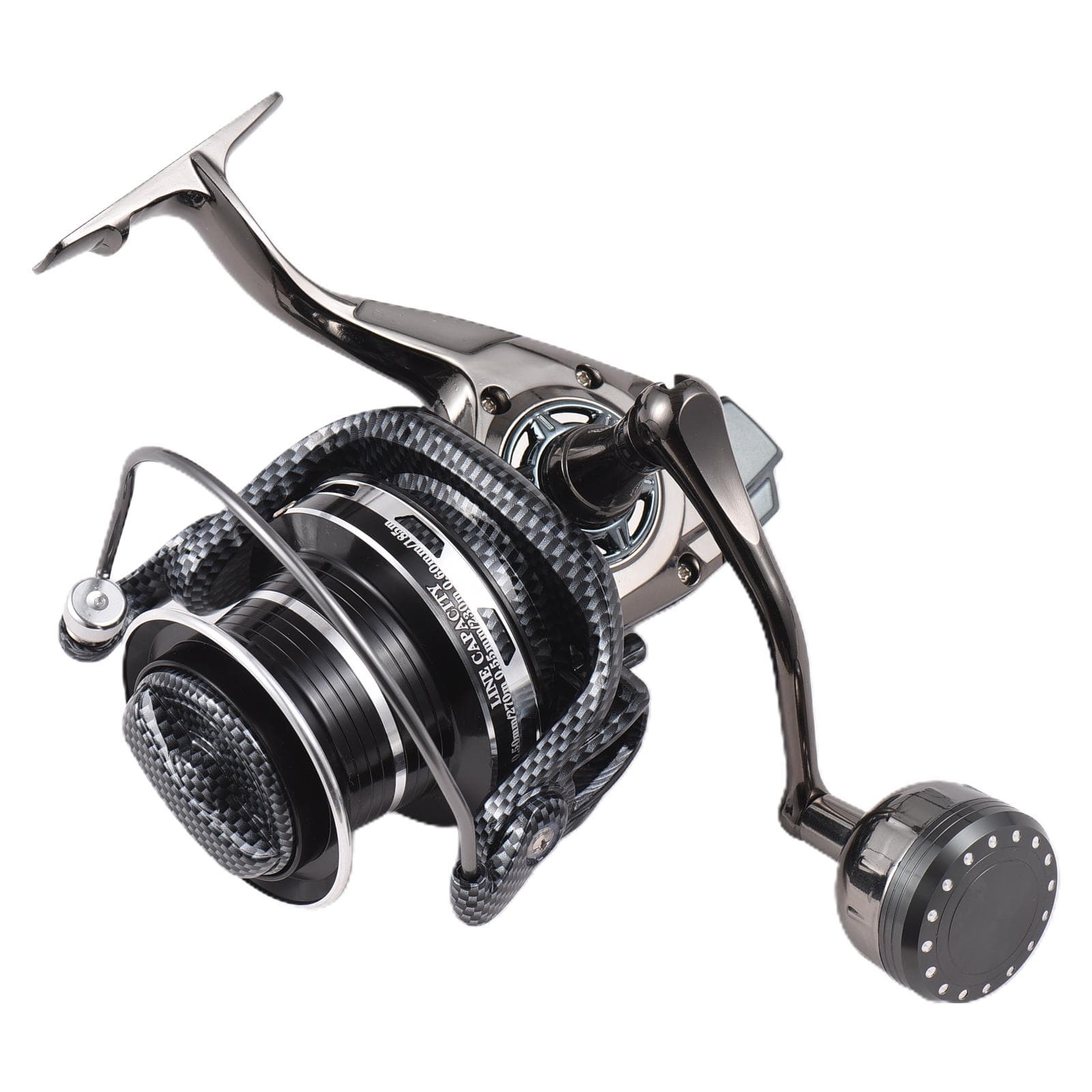 Fishing Reels Spinning Metal Long Casting Reel Snake Pattern DE Color 14+1 High Speed Gear Ratio DE 10000