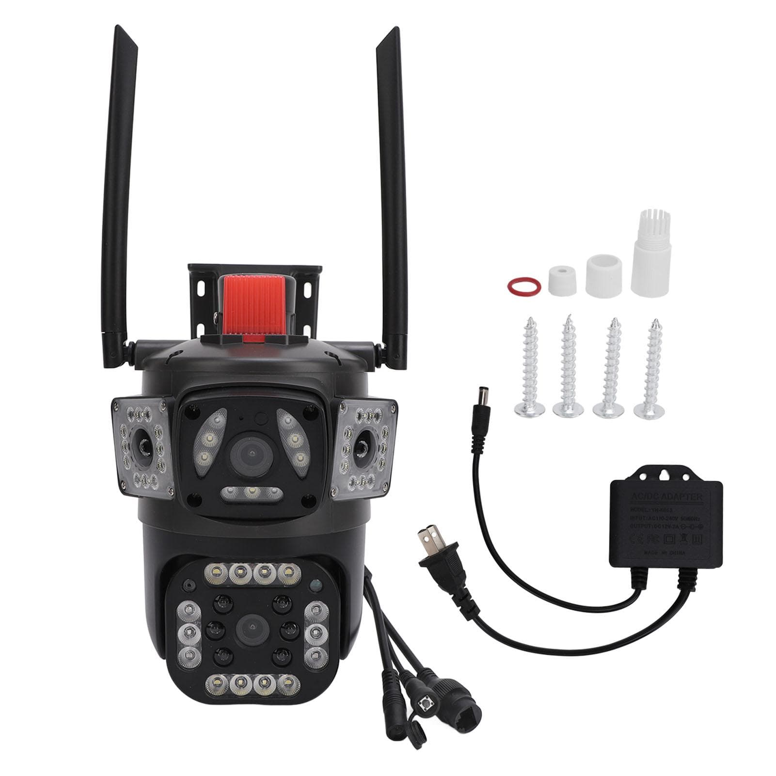 Triple Lens Security Camera 8MP 4K Full Color Night Vision Motion Detection Wifi Security Camera