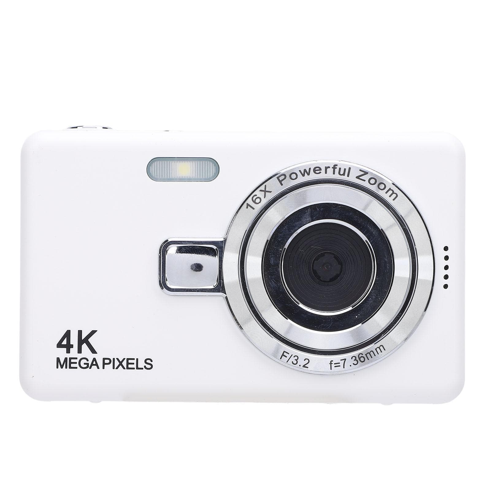 Digital Camera 50MP 4K High Definition 16X Digital Zoom 2.4 Inch IPS Screen Anti Shake Compact