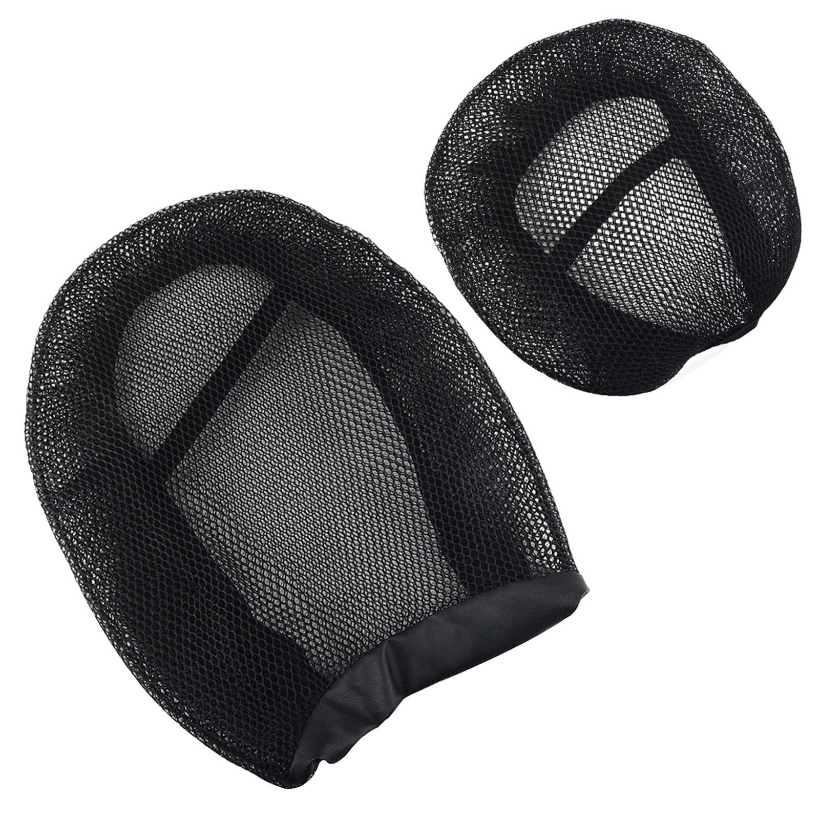 Motorcycle Protecting Cushion Seat Cover Fabric Saddle Seat Cover Cool Cushion Protector Heat black