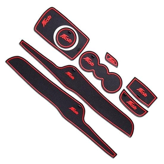7Pcs Car Interior Door Gate Slot Dust Proof Pad Cup Mats for Ford Fiesta 09-14