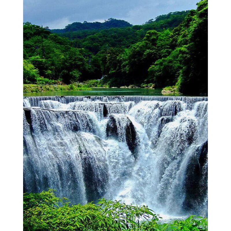 5D Diamond Painting Waterfall Scenery Picture Cross Stitch Full Round Diamond Embroidery 20X30CM
