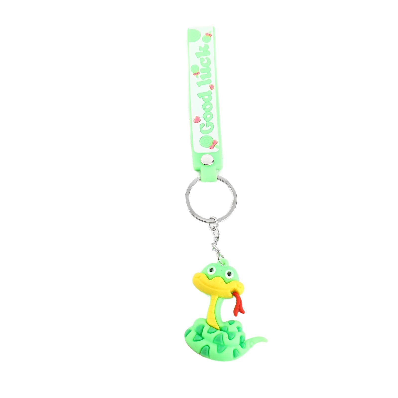 Snake Doll Keychain Cute Chinese Snake Figurine Keychain Charms Hanging Decoration for Bag Crafts Type C
