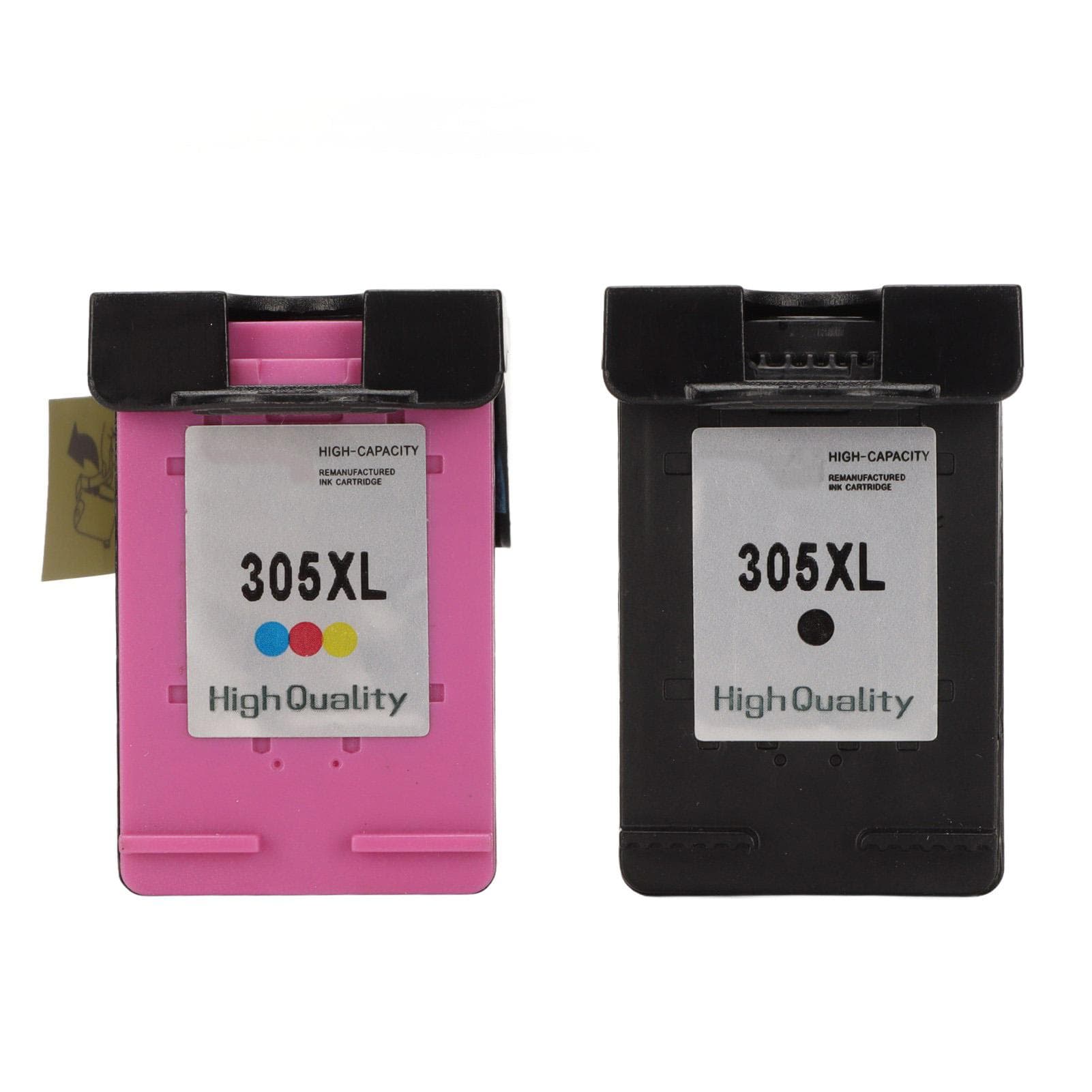2pcs Ink Cartridges 305XL Colored Black Print Cartridge Replacement for HP for Deskjet 2755 2725