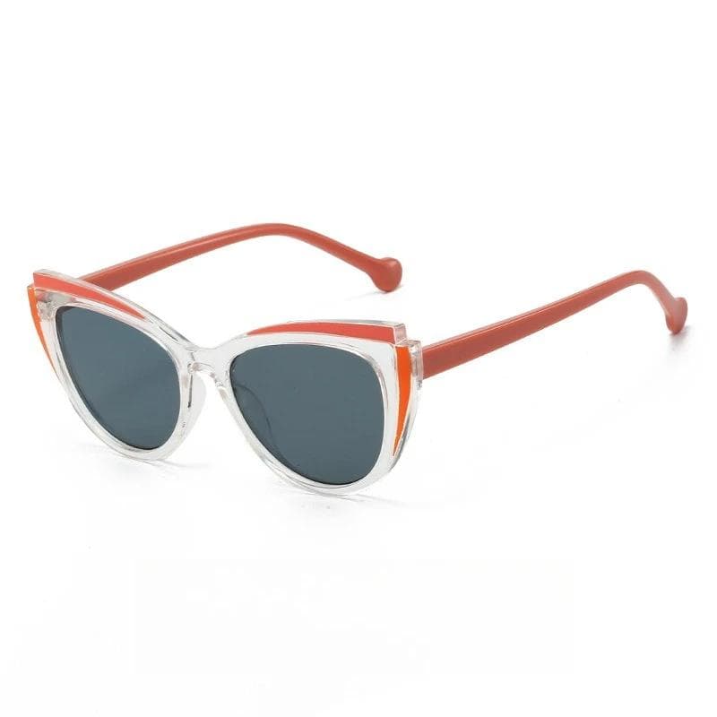 UV Protection Cat Eye Myopia Glasses Fashionable Large Frame Retro Sunshade Sunglasses for Women Men 0