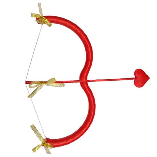 Cupid Bow And Arrow Prop Heart Shape Bow Decor Valentine Day Photography red