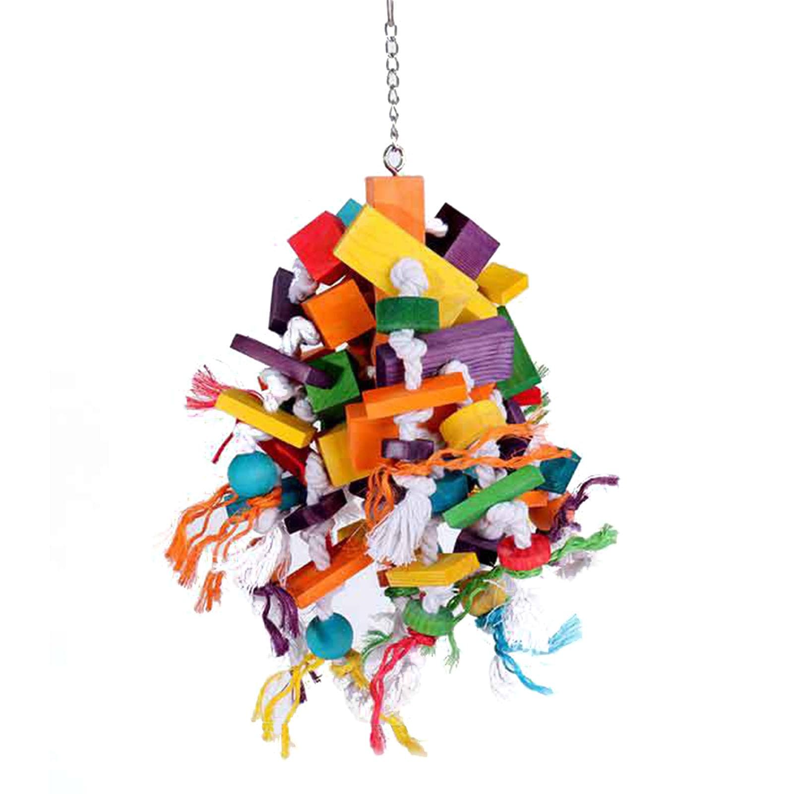 Natural Wood Bird Chew Toy for Large and Medium-sized Birds Safe and Eco-friendly Bird Toys for multicolour