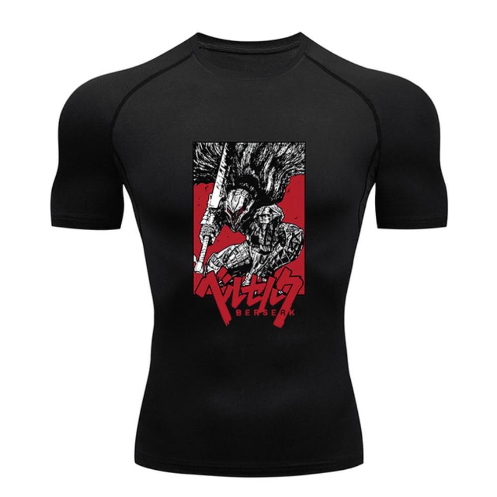 Anime Berserk Guts Men's Compression Shirt Fitness Sport Running Tight Gym TShirts Tops Tee Summer 2XL