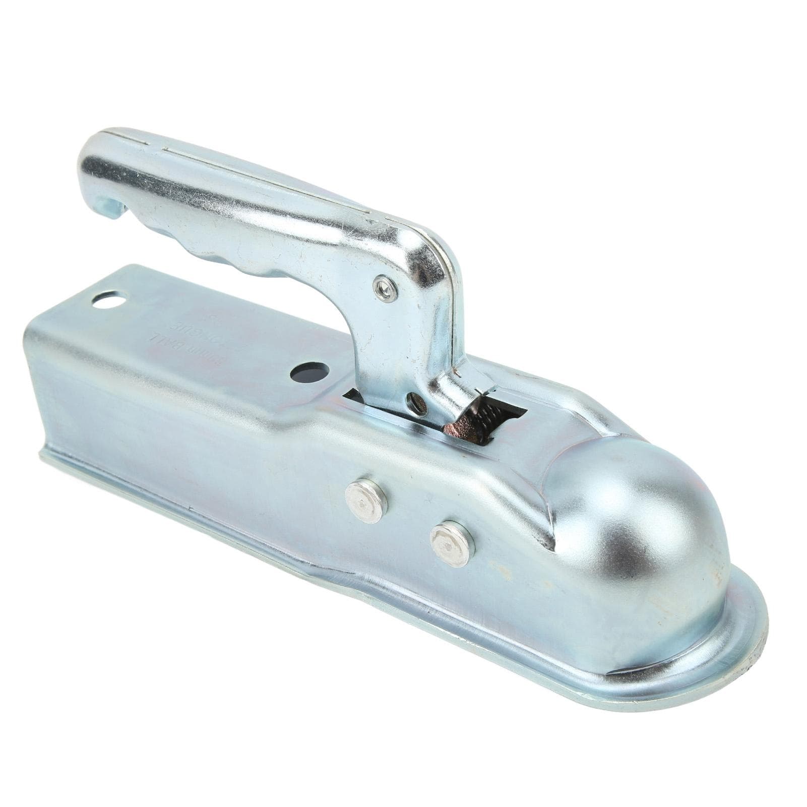 Straight Tongue Trailer Coupler 50mm Hitch Ball Square Channel 3500 Lb Load Capacity Forged Steel