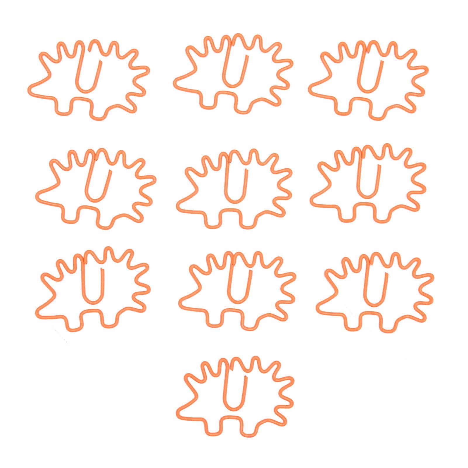 100pcs Paper Clips Portable Mini Cute Hedgehog Shape Rustproof Electroplated Metal Paper Clips For