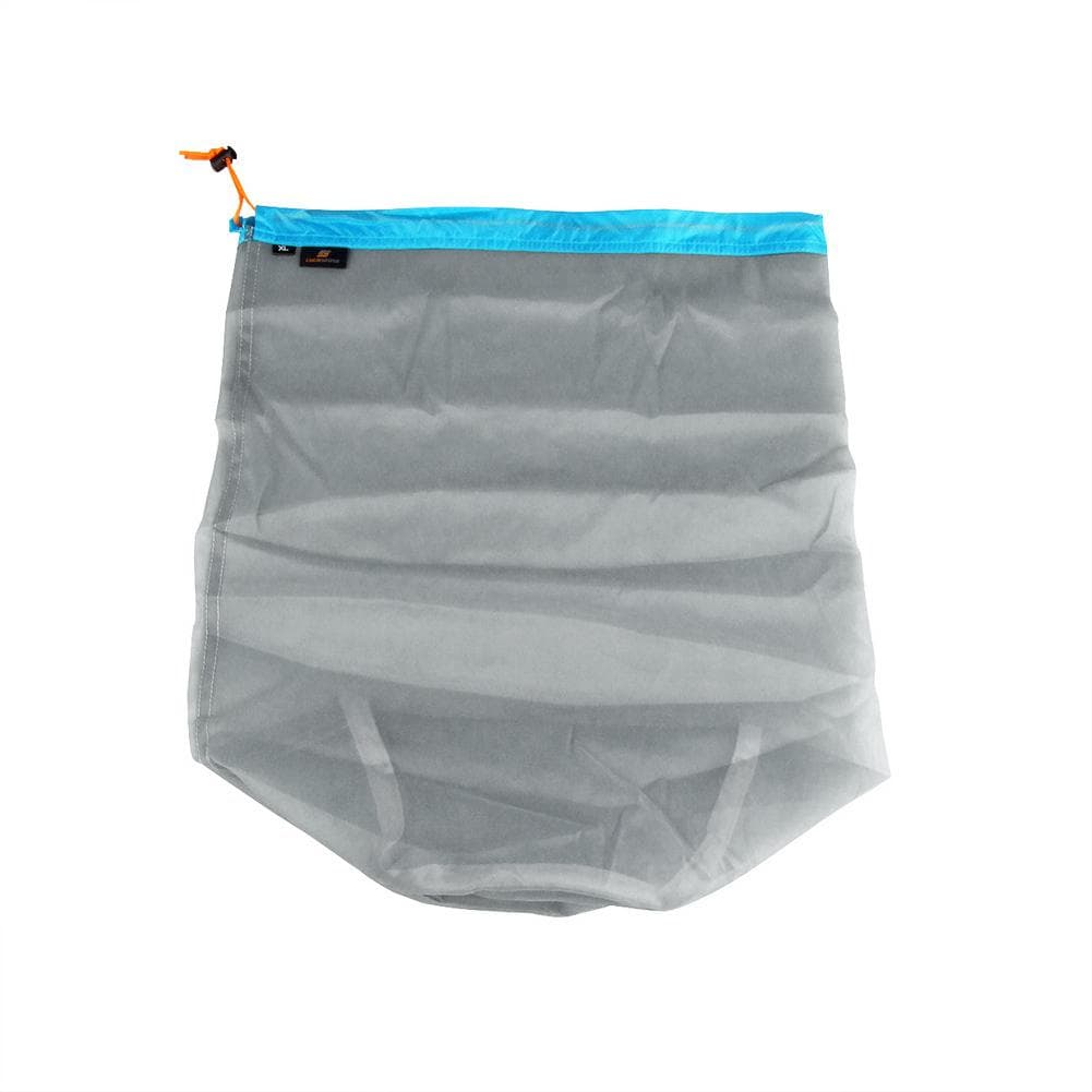 Ultralight Mesh Drawstring Sack Outdoor Travel Hiking Camping Stuff Storage Bag(Blue XL)