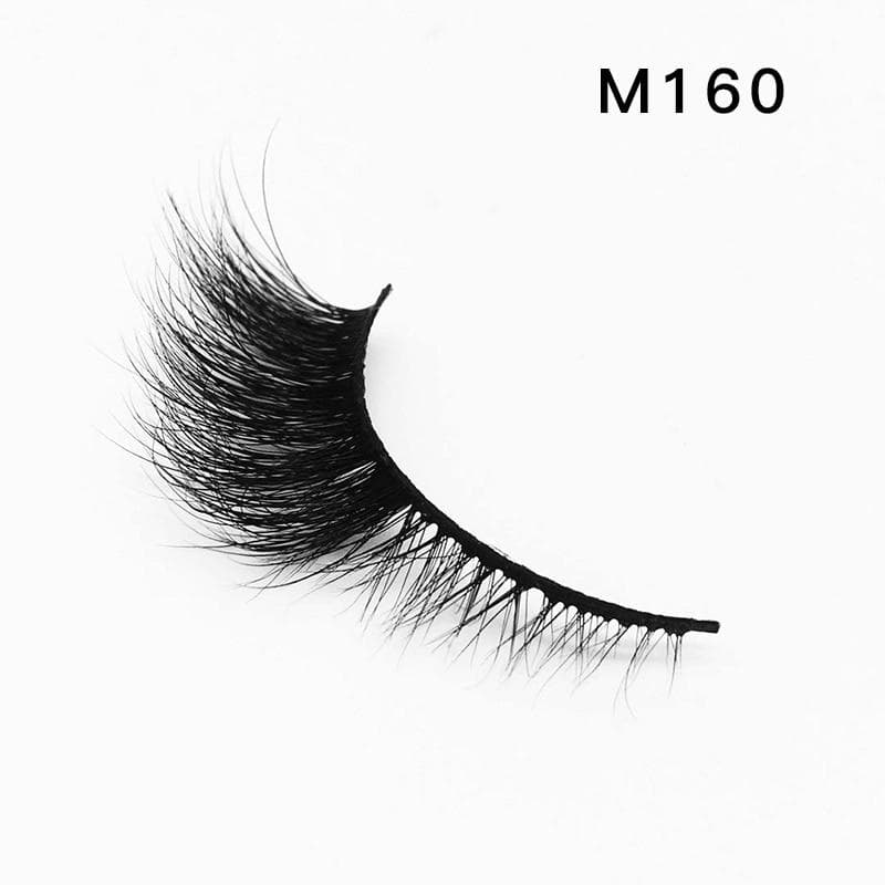 New Handmade Mink Eyelashes 3D Curl Winged Natural Realistic Messy End Eye Elongated Thick False Eyelashes Soft Fake Eyelashes MZA2082-M160