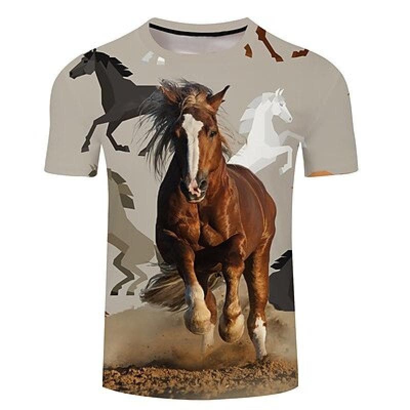 Map Vintage Mens 3D Shirt For TravelYellow Summer Men'S Tee Graphic Prints Round Neck 3D Daily Holiday Short Sleeve Clothing XXL