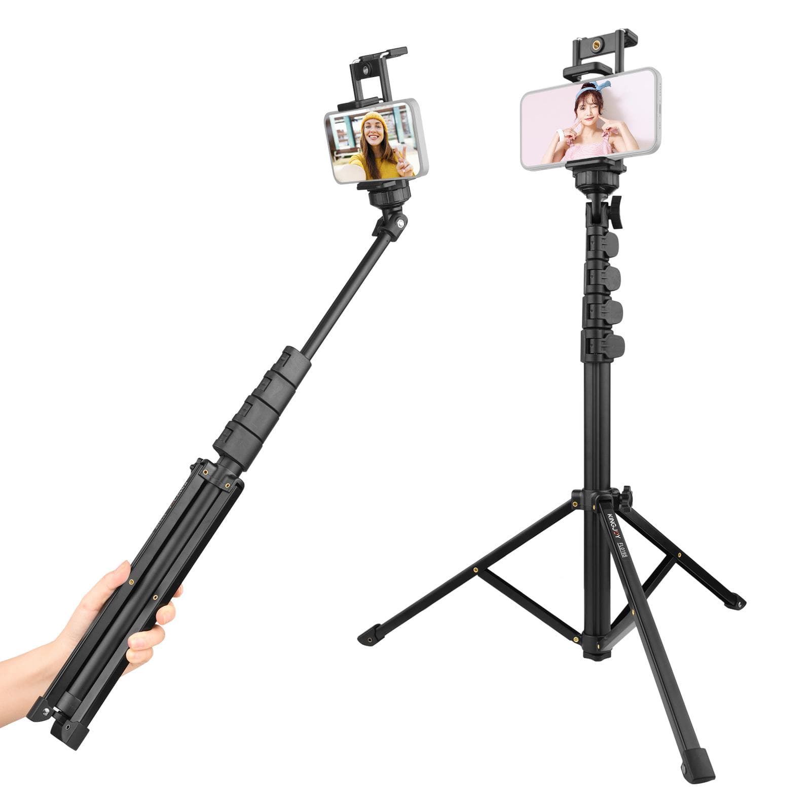 KINGJOY FL019S Multifunctional Heavy Duty Aluminum Alloy Tripod Photography Light Stand with 1/4
