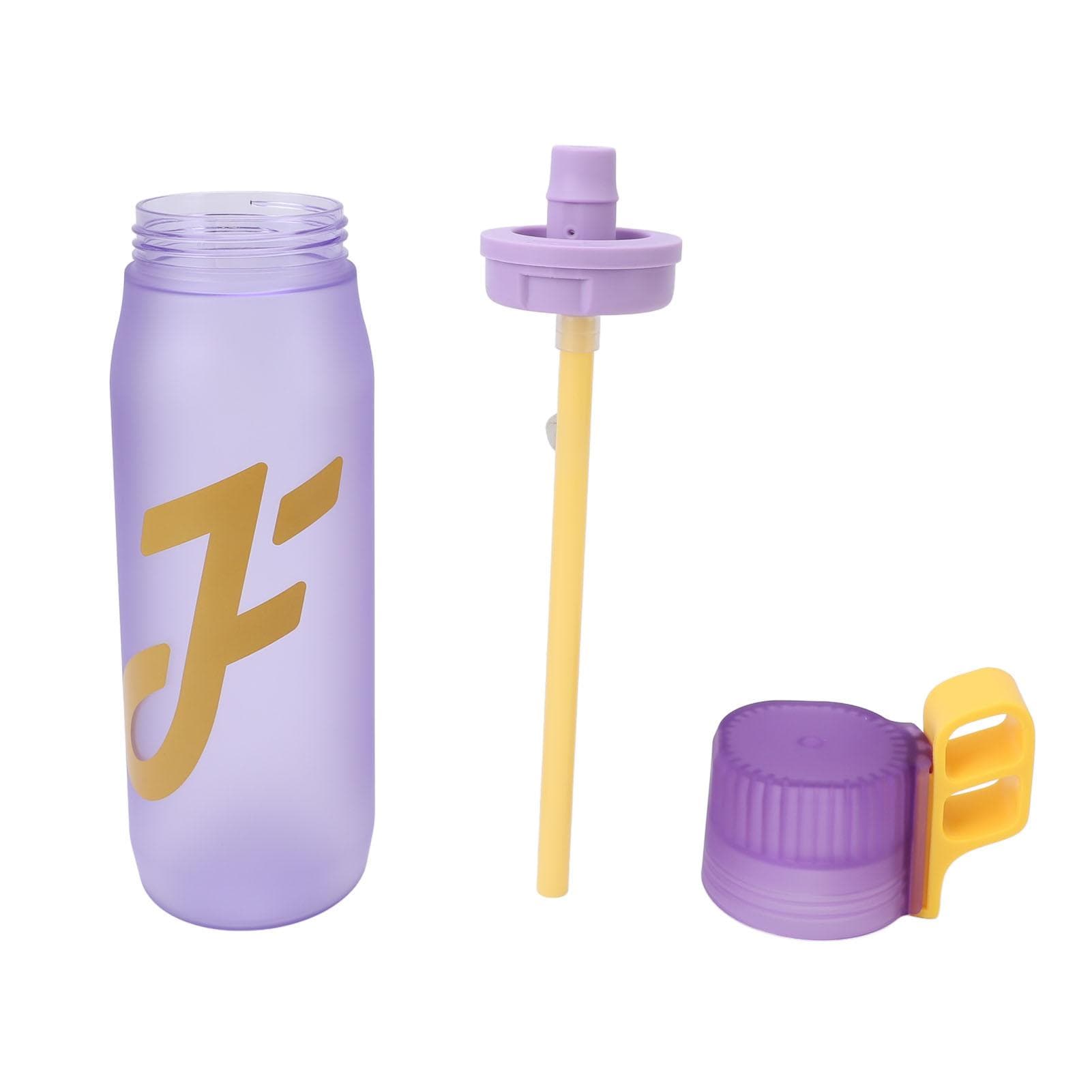 Air Water Up Bottle with Flavor Pods Straw Scent Fast Flowrate for Outdoor Sports Leak Proof 650ml purple