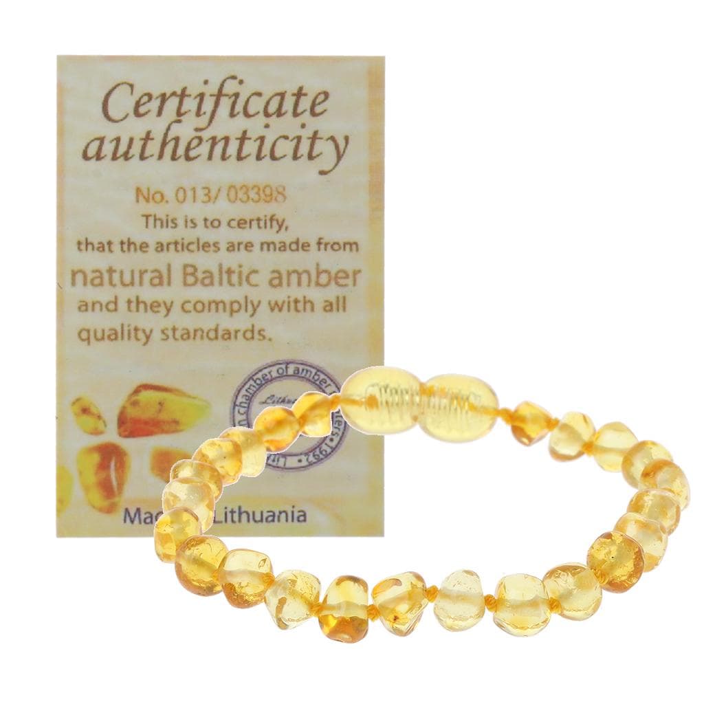 Genuine Baltic Amber Teething Bracelet Raw and Anklet Baby Beads for Teethers