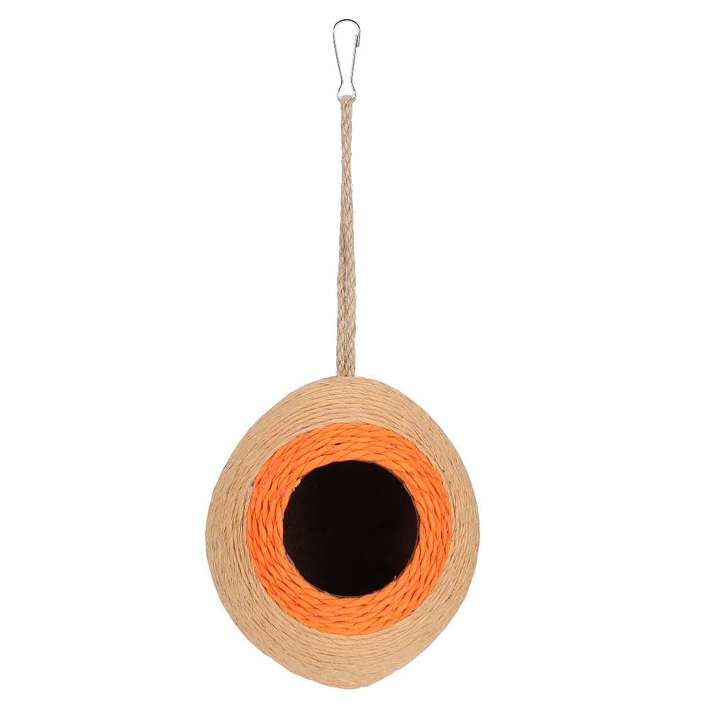 Bird s Nest Hamster Breeding Nest Parrot Paper Rope Braided Natural Coconut Hideaway Toy