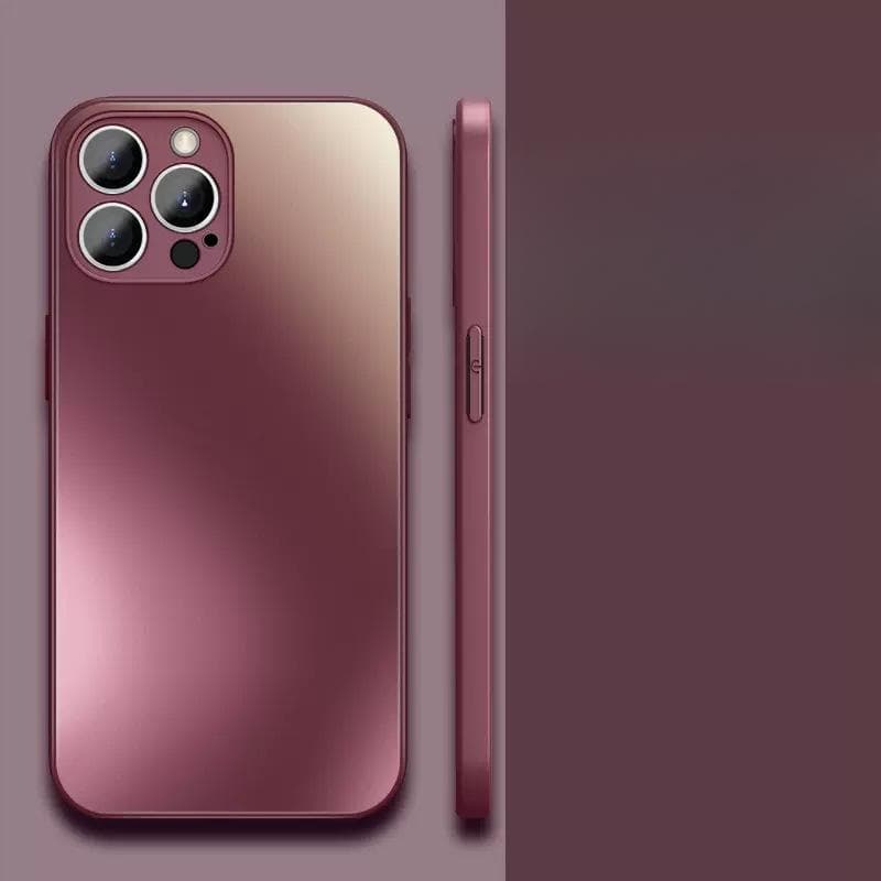 Applicable To IPhone16proMax Skin-feeling Mobile Phone Case Frosted Glass Apple 15 Silicone Edge 14 Sewing Hole Protection Case iPhoneXs/X