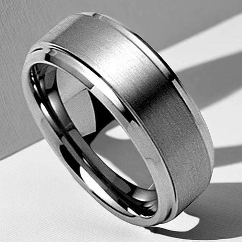 Men's Trendy Titanium Steel Ring - No Fade, High-Grade Stainless Steel Jewelry, Stylish Hand Accessory Size 6