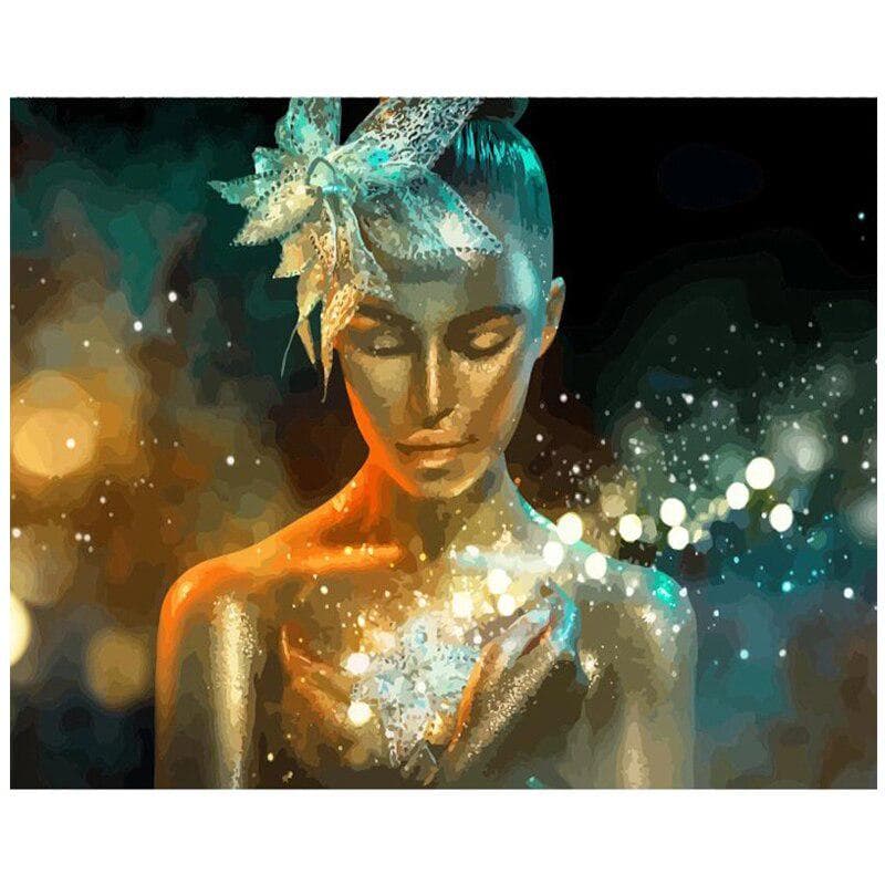 Full Round Drill Diamond Painting Artistic abstraction Golden goddess Embroidery Cross Stitch 20X30CM