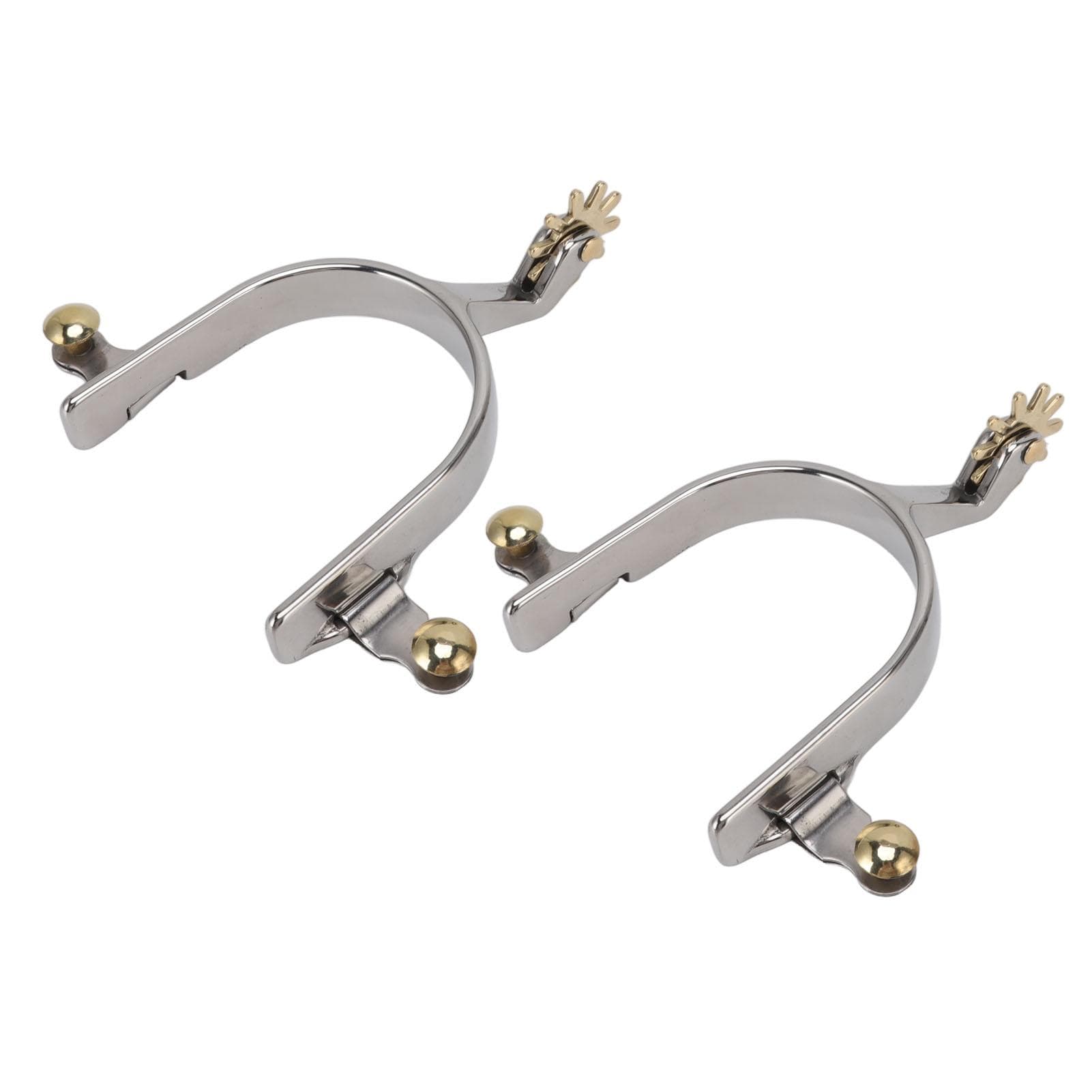 1 Pair Horse Spurs Stainless Steel Exquisite Cowboy Equestrian Boot Spurs for Horse Training