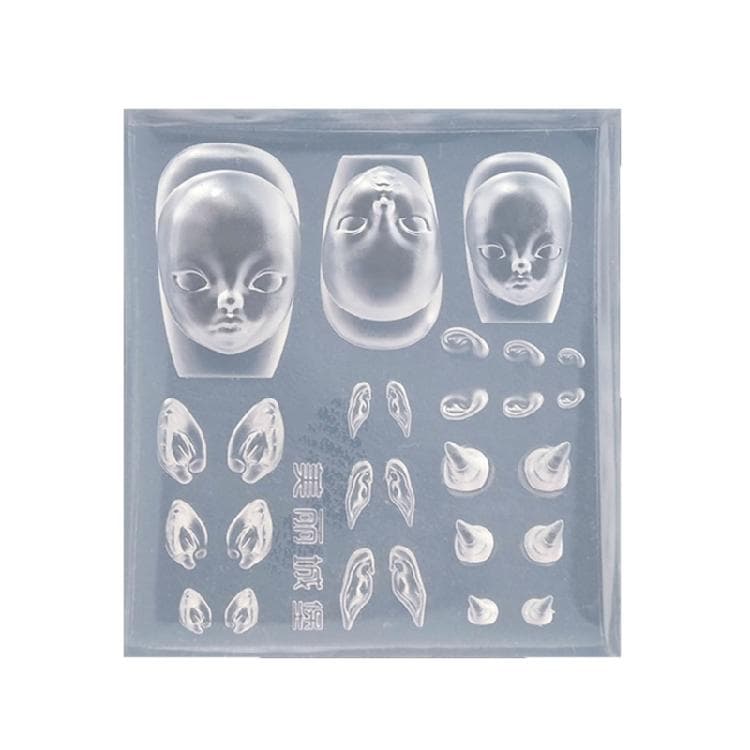 Elf Ear Nail Art Handcrafts Moulds DIY Nail Tools Elf Doll Nail Carving Molds Silicone Material for Nail Decoration 1