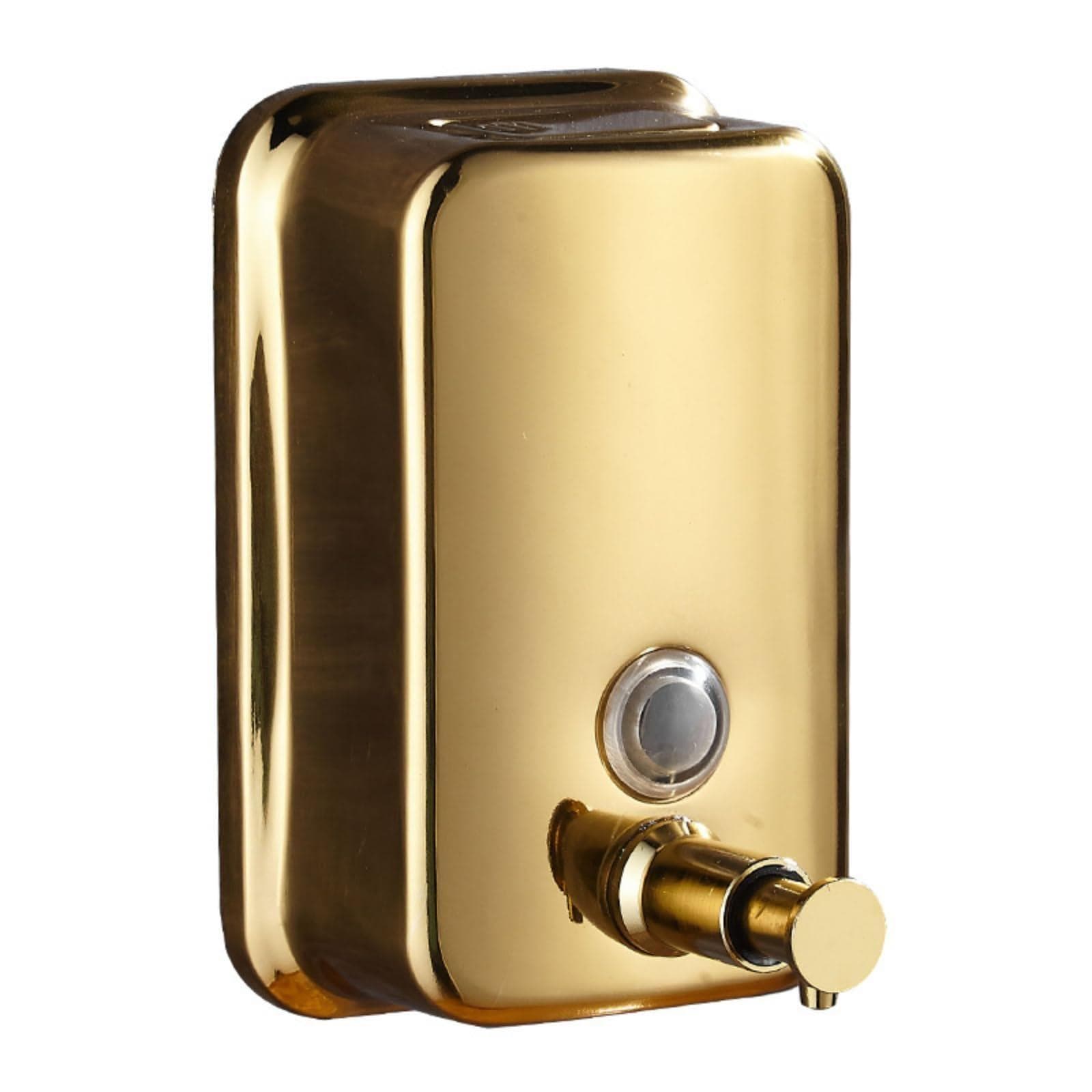 Stainless Steel Wall Mounted Soap Dispenser Large Capacity Commercial Grade for Bathroom Hotel Restaurant or Home Use Anti-Rust Design gold