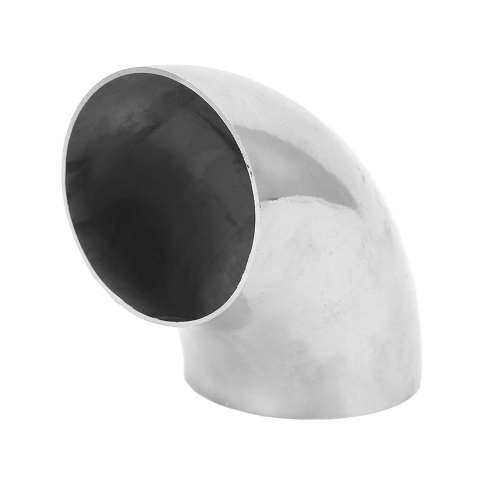 Car Exhaust Elbow Pipe 90 degrees Mandrel Bend Elbow Pipe 304 Stainless Steel 63mm OD Mirror Polishing