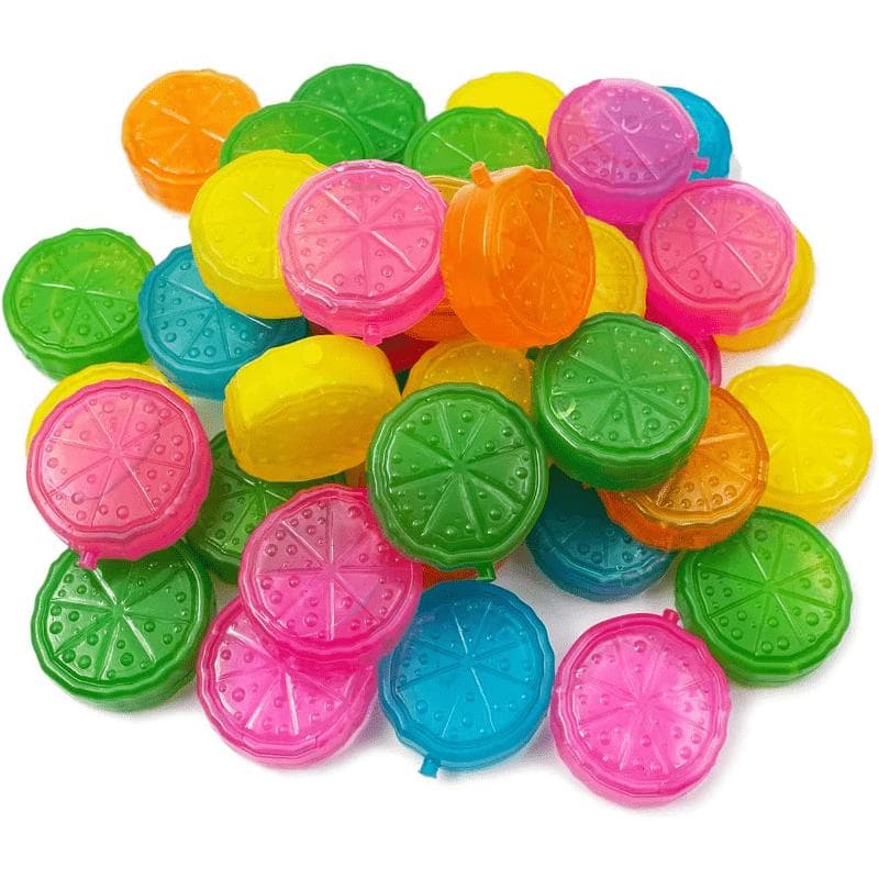 Reusable Ice Cube, 20Pcs Plastic Ice Cubes, Quick-Freeze Easy-to-Clean Refreezable Fake Ice Cubes for Making Cold Appealing Drinks, Lunch Bags Lemon-1pc