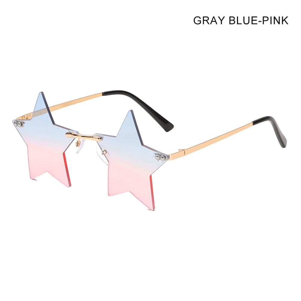 Funny Star Shape Rimless Sunglasses for Women & Men Party Glasses Fashion Eyewear