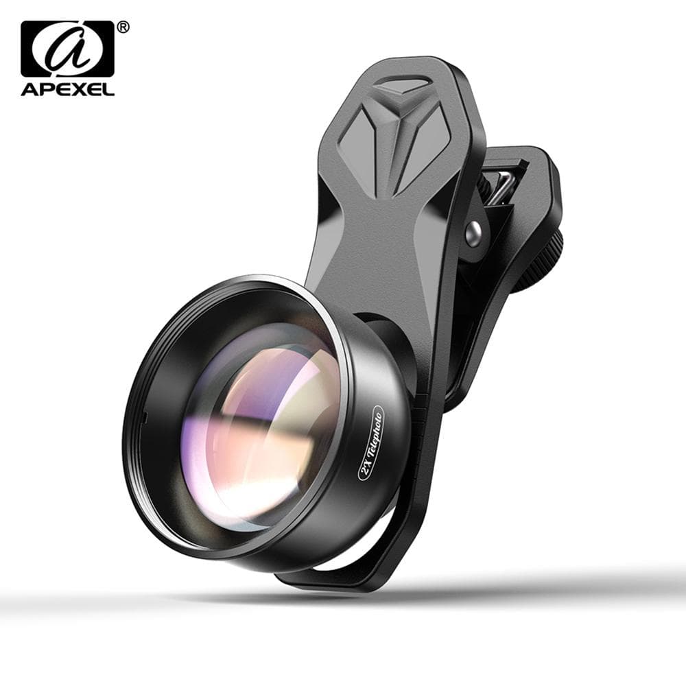 Multi-layer Phone Telephoto Lens 2X Zoom for Dual Lens / Single Lens black