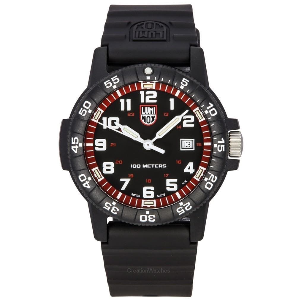Luminox SEA Turtle Giant Plastic Strap Black Dial Swiss Quartz XS.0335 100M Men's Watch black