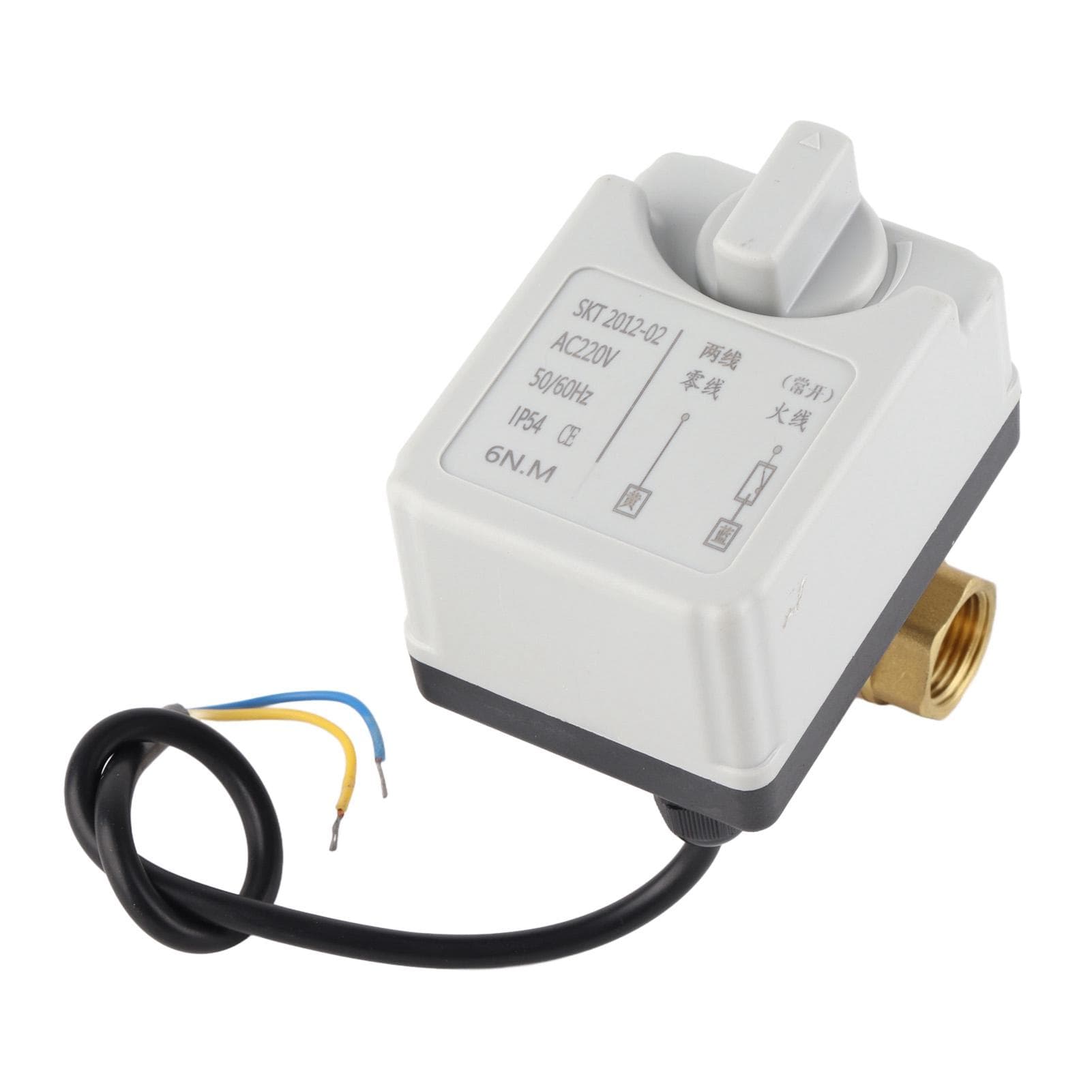 Motorized Ball Valve Electrical 2 Way Normally Open Manual Automatic DN15 AC220V